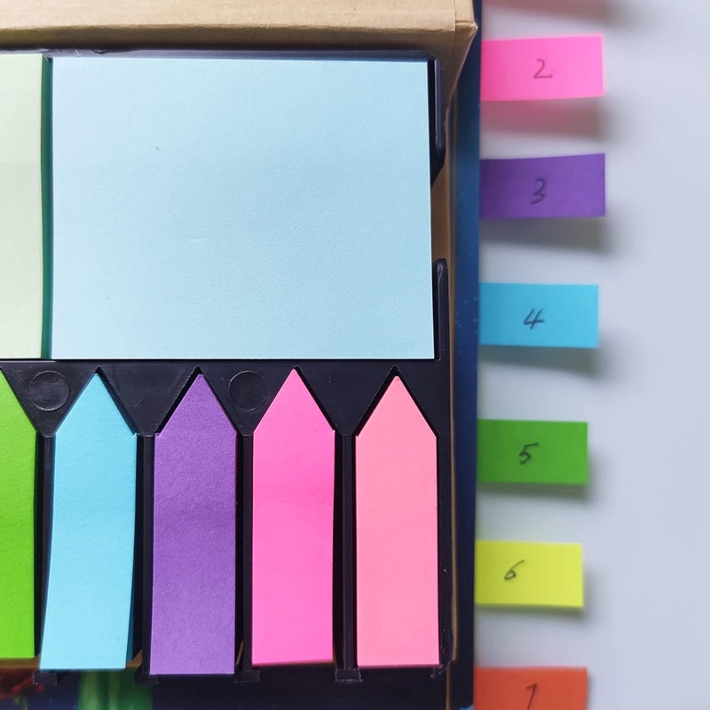 BLUECC Tape Flags Assorted Color Combo Pack, Arrow Flag Tabs Colored Sticky Notes for Page Marker Bookmarks and Message Post by - Image 4